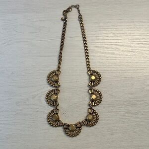 J. Crew Gold Floral Necklace